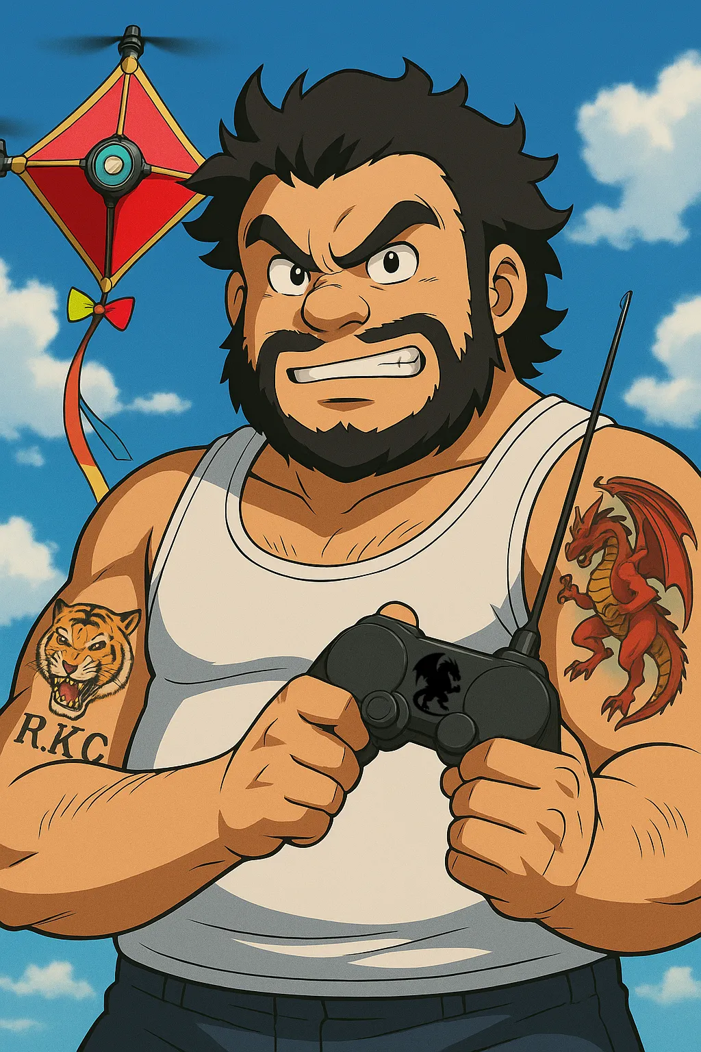 El autor en el mundo de Kite Wars, modo villano