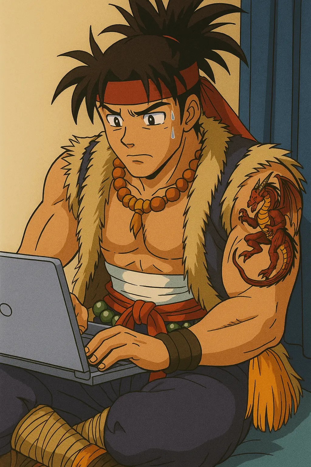 Personaje escribiendo